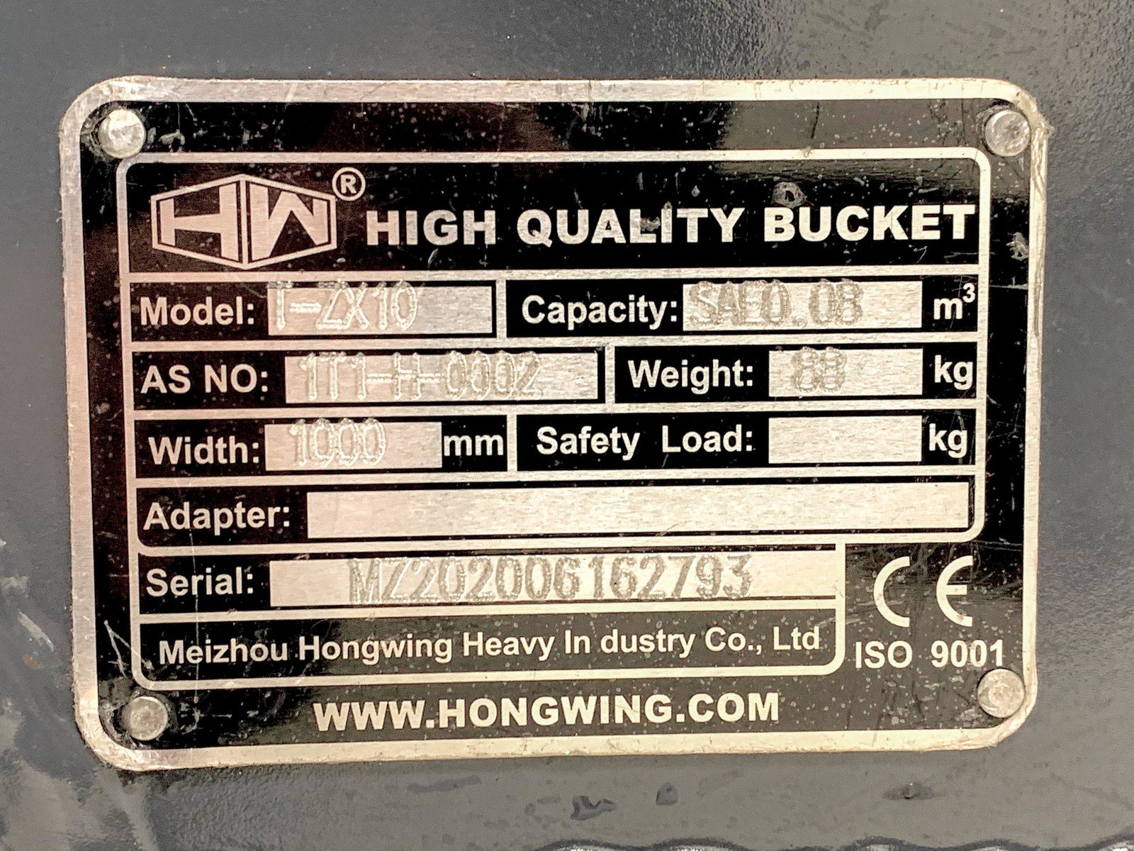 Hydraulisk Pusseskuff ZX10 - Direktefeste 100cm - Wee.no
